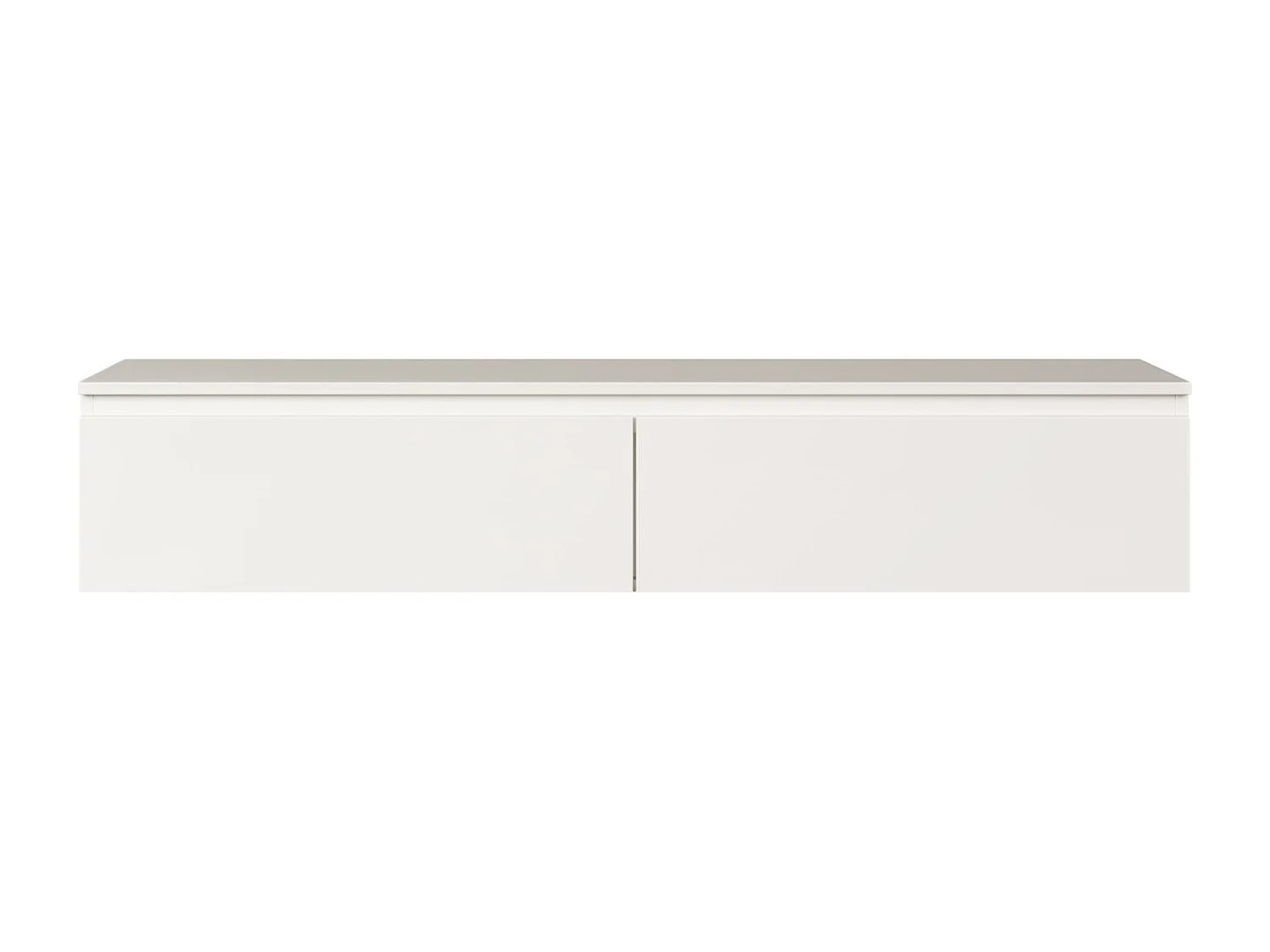 Meuble TV 2 portes -suspendu - 150 cm - blanc - BEMMI