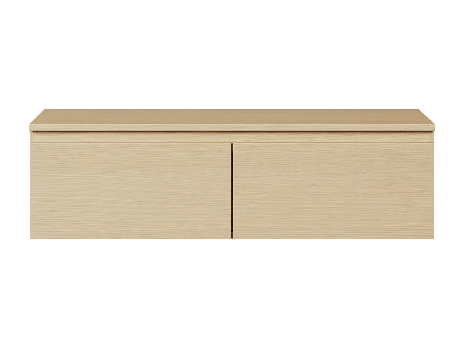 Meuble TV 2 portes -suspendu - 100 cm - chêne de Lindberg - BEMMI