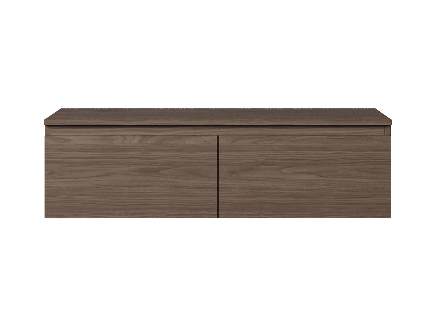 TV-meubel met 2 deuren - wandmontage - 100 cm - Wisconsin notenhout - BEMMI