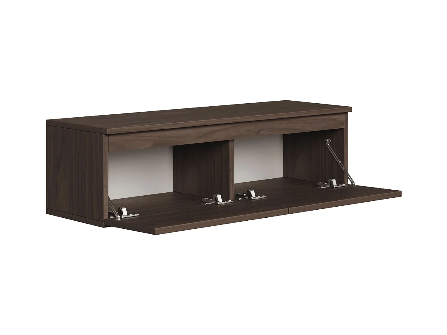 Meuble TV 2 portes -suspendu - 100 cm - noyer du Wisconsin - BEMMI