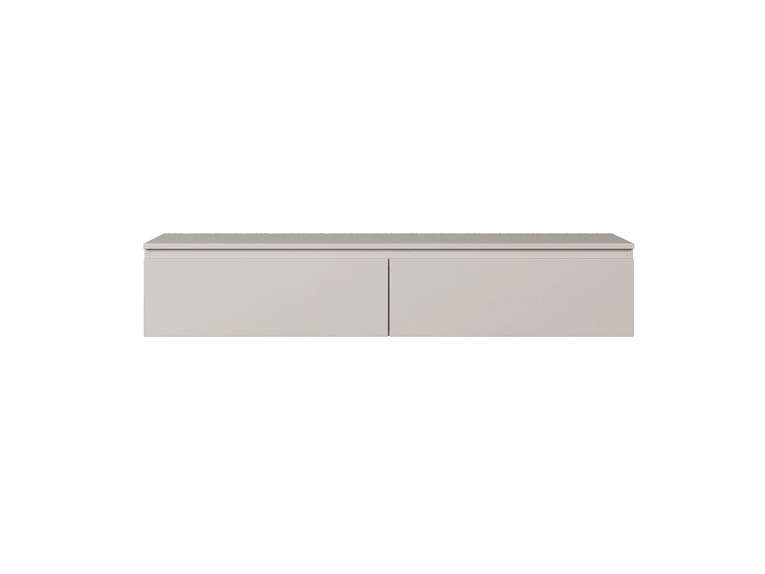 Meuble TV 2 portes -suspendu - 150 cm - greige - BEMMI