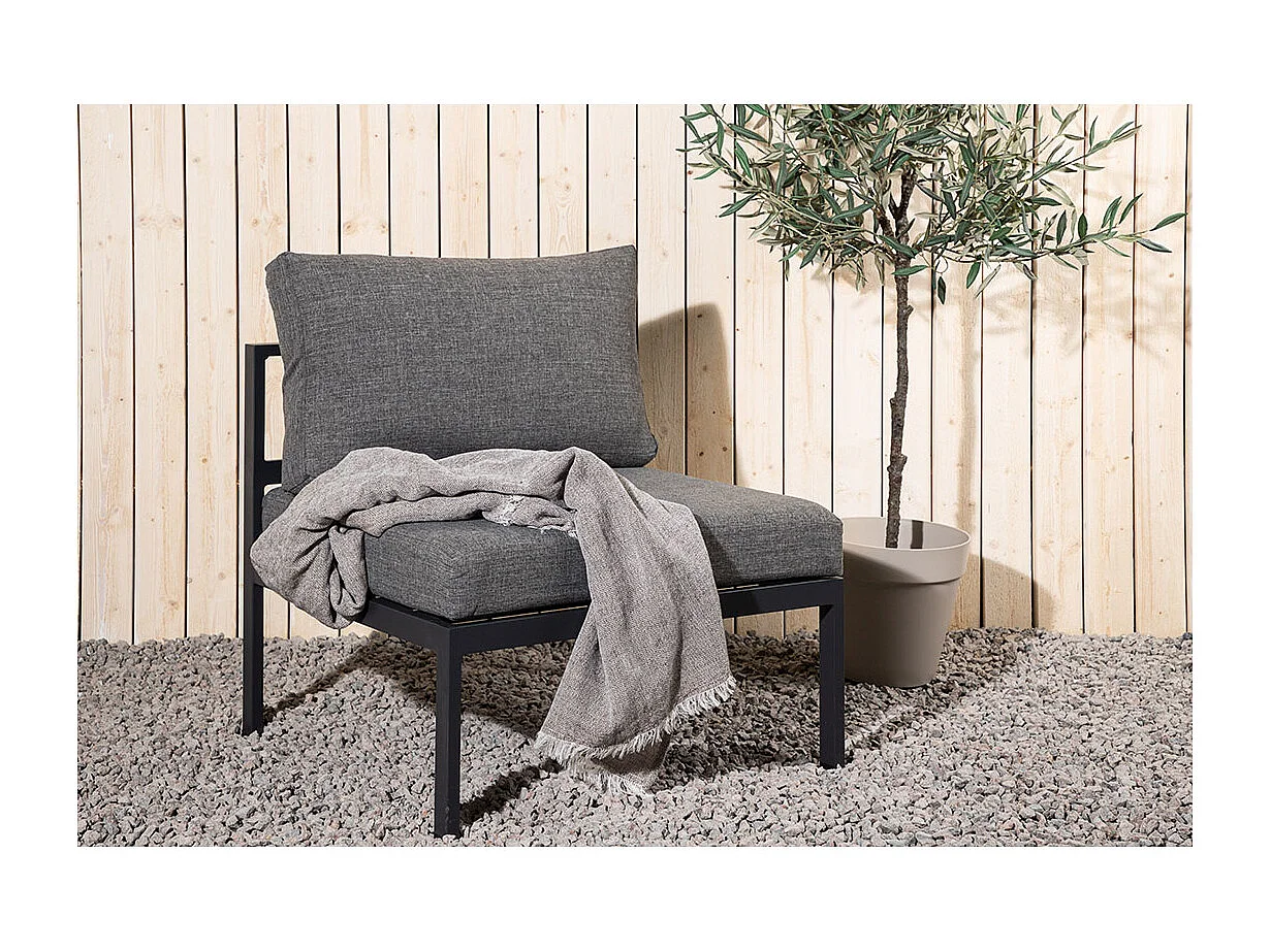 Module Canapé de Jardin "Copacabana" 74cm Noir