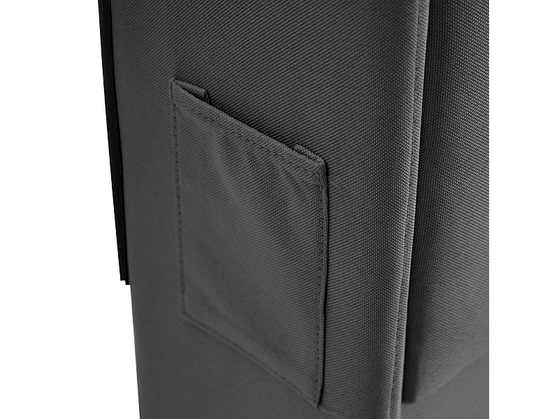 Opbergbed Grijs 90x200 cm met opberg-hoofdeinde - LED en USB/Type-C-poort - max. belasting 150 kg