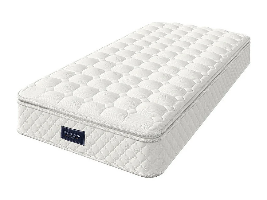 Lit coffre Beige 90x200cm + Matelas - avec tête de lit de rangement - LED et port de USB/Type C - charge max 150kg