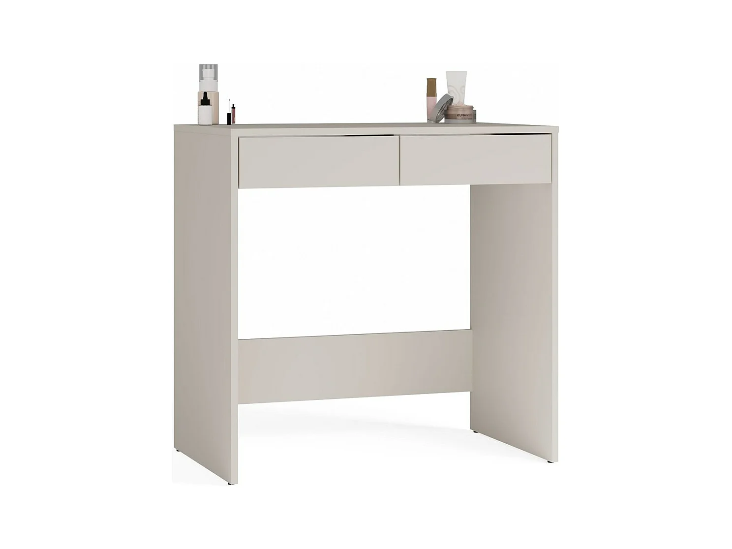 MARINA 2S – Escritorio para portátil con 2 cajones – Beige Cachemira
