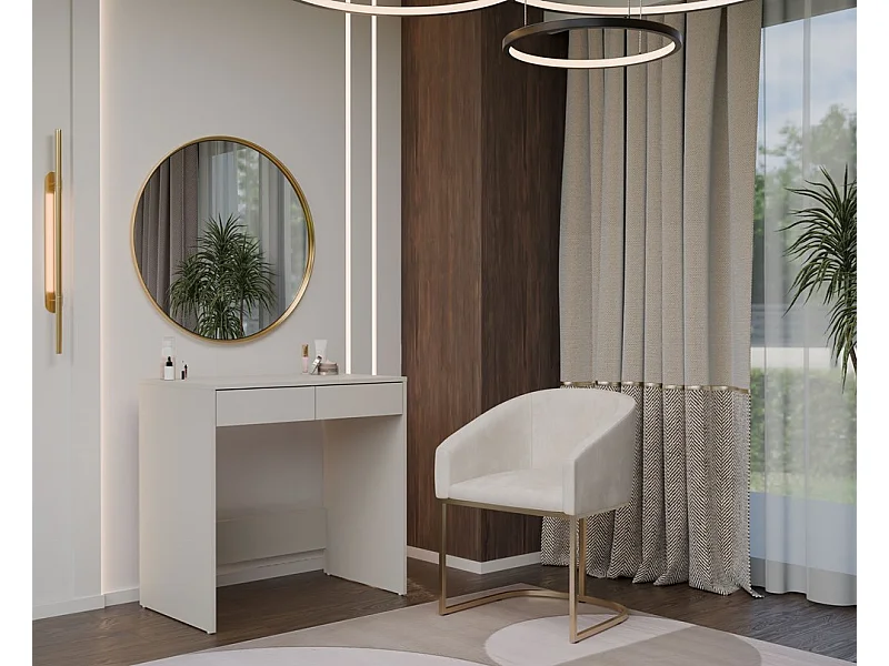 MARINA 2S – Escritorio para portátil con 2 cajones – Beige Cachemira