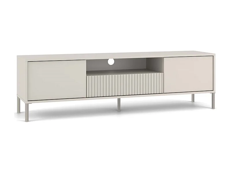 Szafka Kamaro RTV |  Kaszmir | 164x40x47 cm | Ryflowany Front