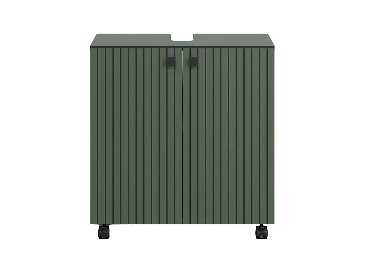 Meuble sous vasque sur roulettes 2 portes L60 cm - PUREBLISS