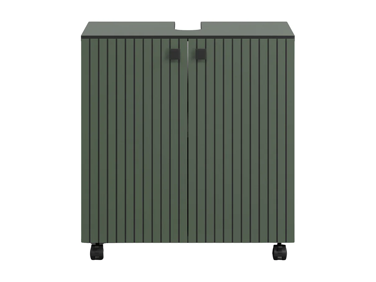 Meuble sous vasque sur roulettes 2 portes L60 cm - PUREBLISS