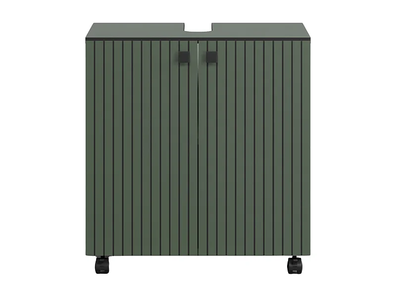 Mueble bajo lavabo con ruedas 2 puertas L60 cm - PUREBLISS