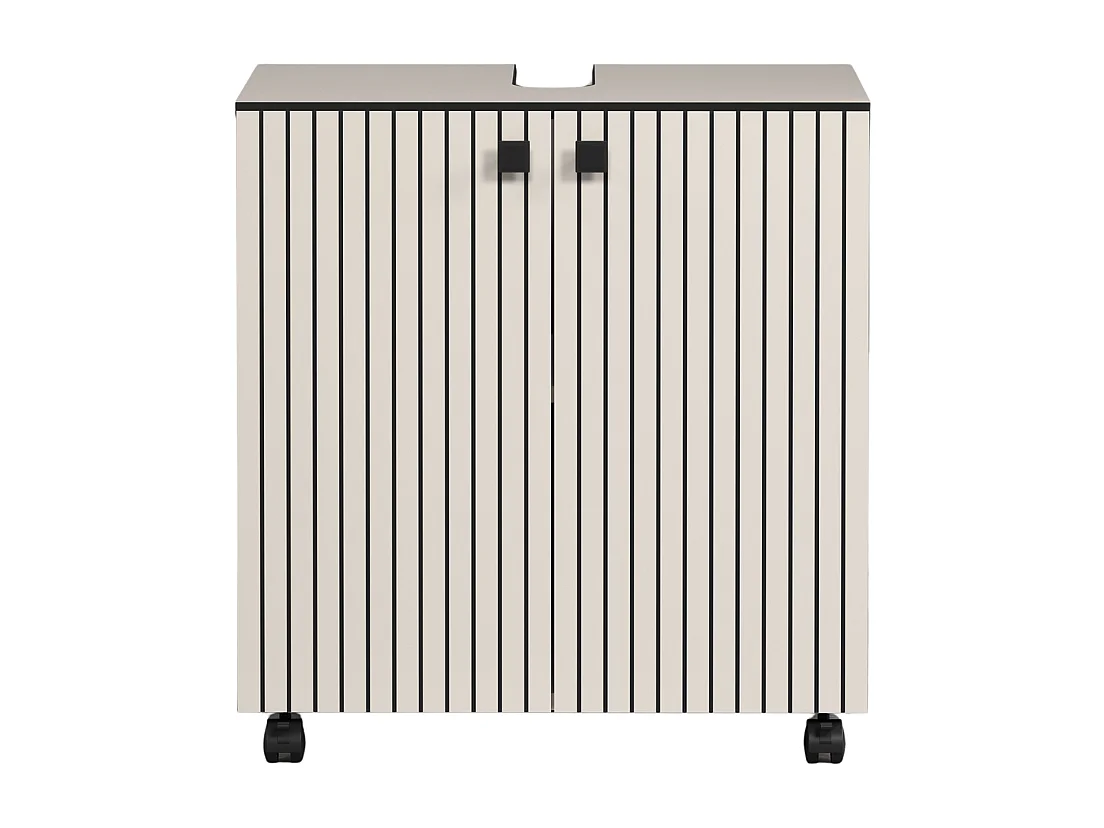 Mueble bajo lavabo con ruedas 2 puertas L60 cm - PUREBLISS