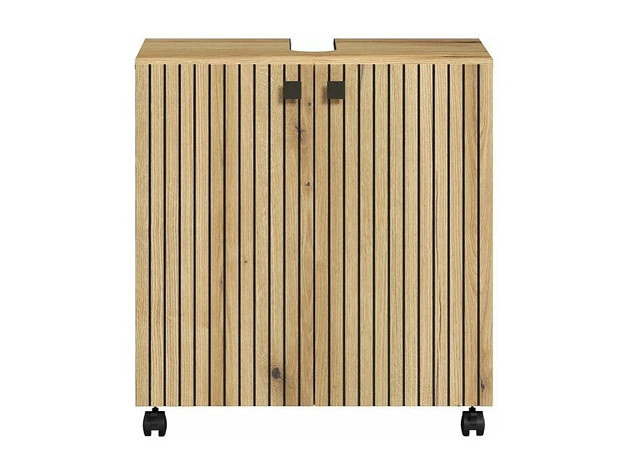 Mueble bajo lavabo con ruedas 2 puertas L60 cm - PUREBLISS