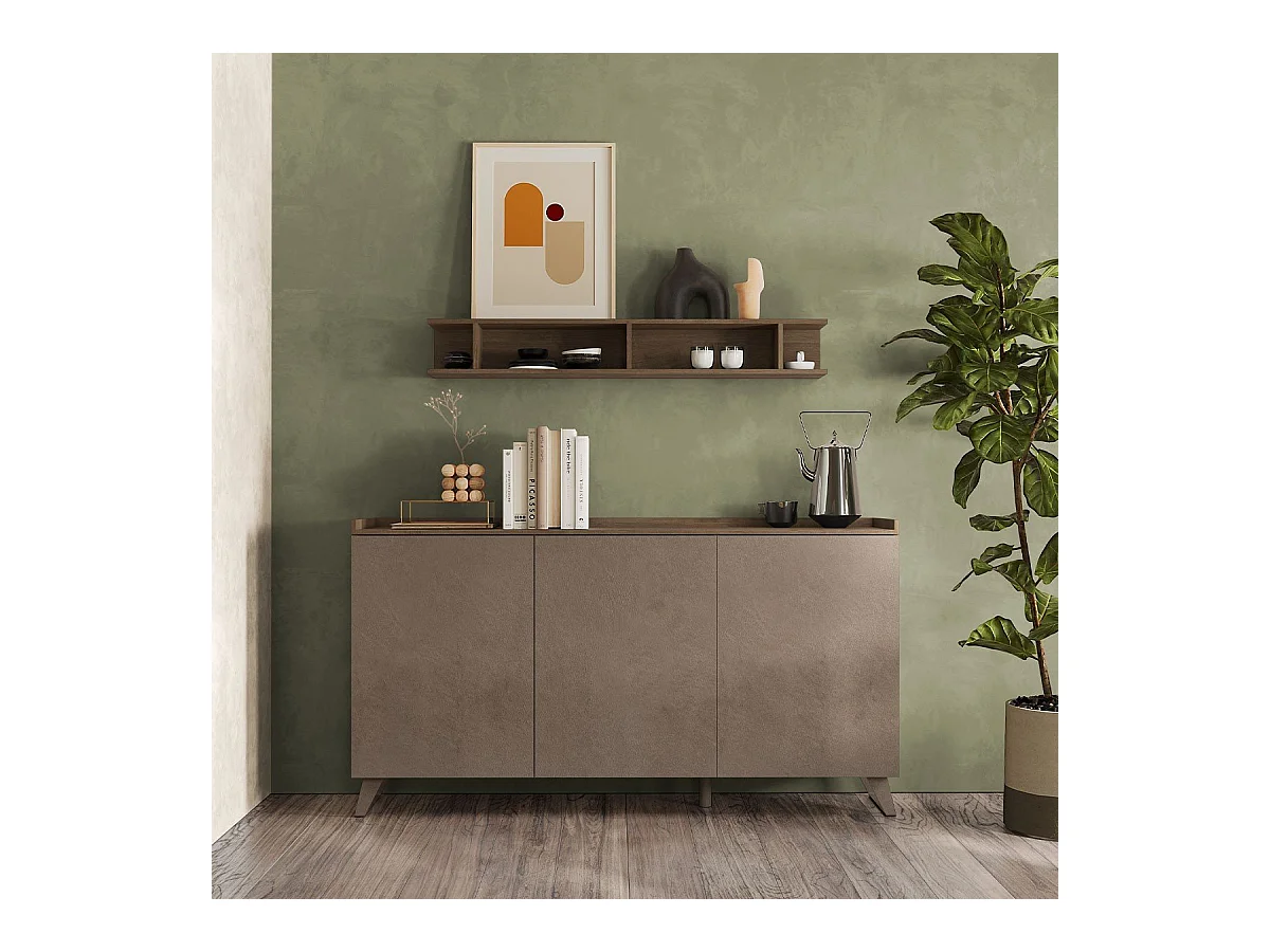 Madia 3 ante Polan 181x42x99h colore bronzo mercure