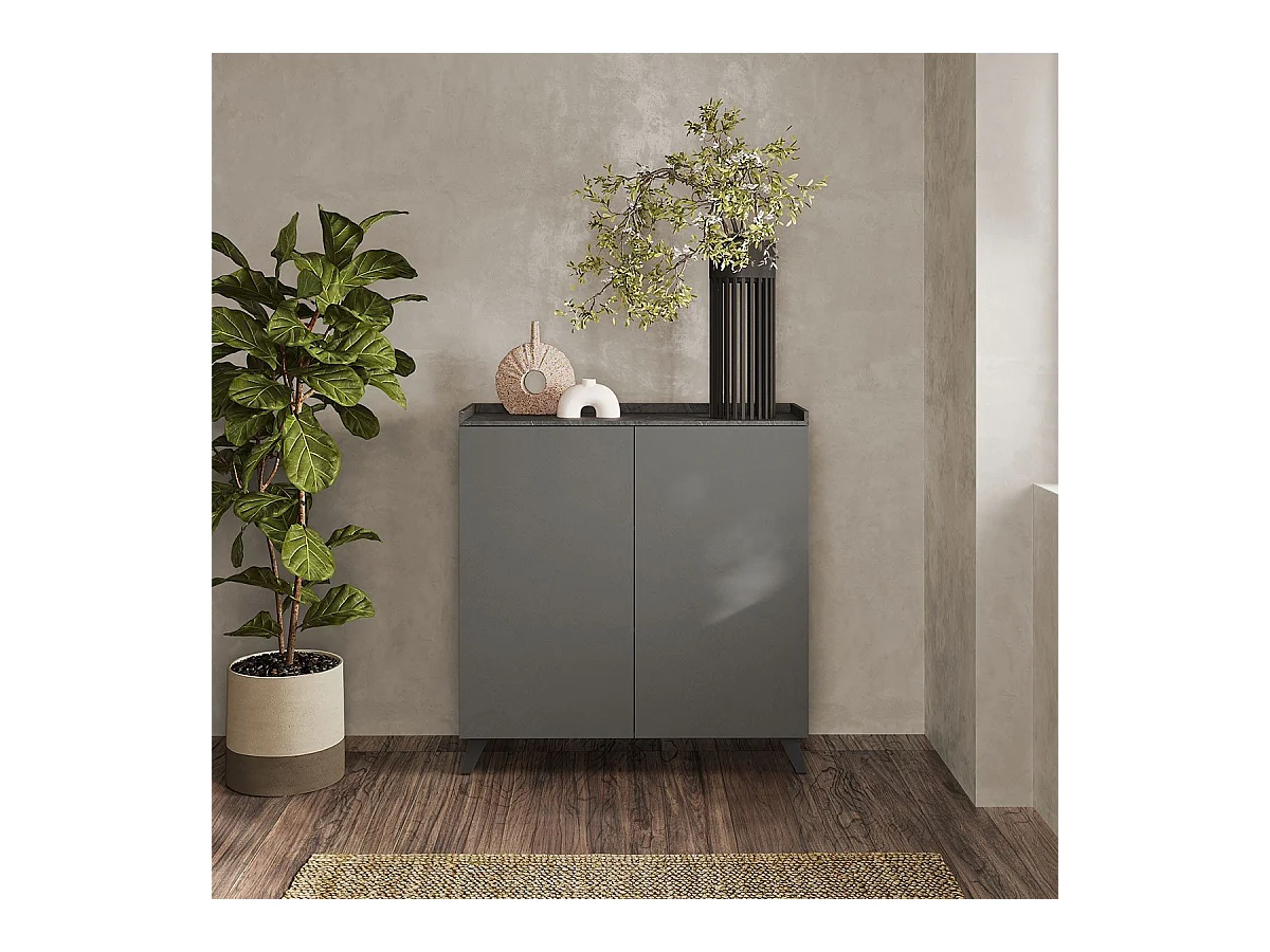 Credenza 2 ante e 2 ripiani L121 cm - TRAY