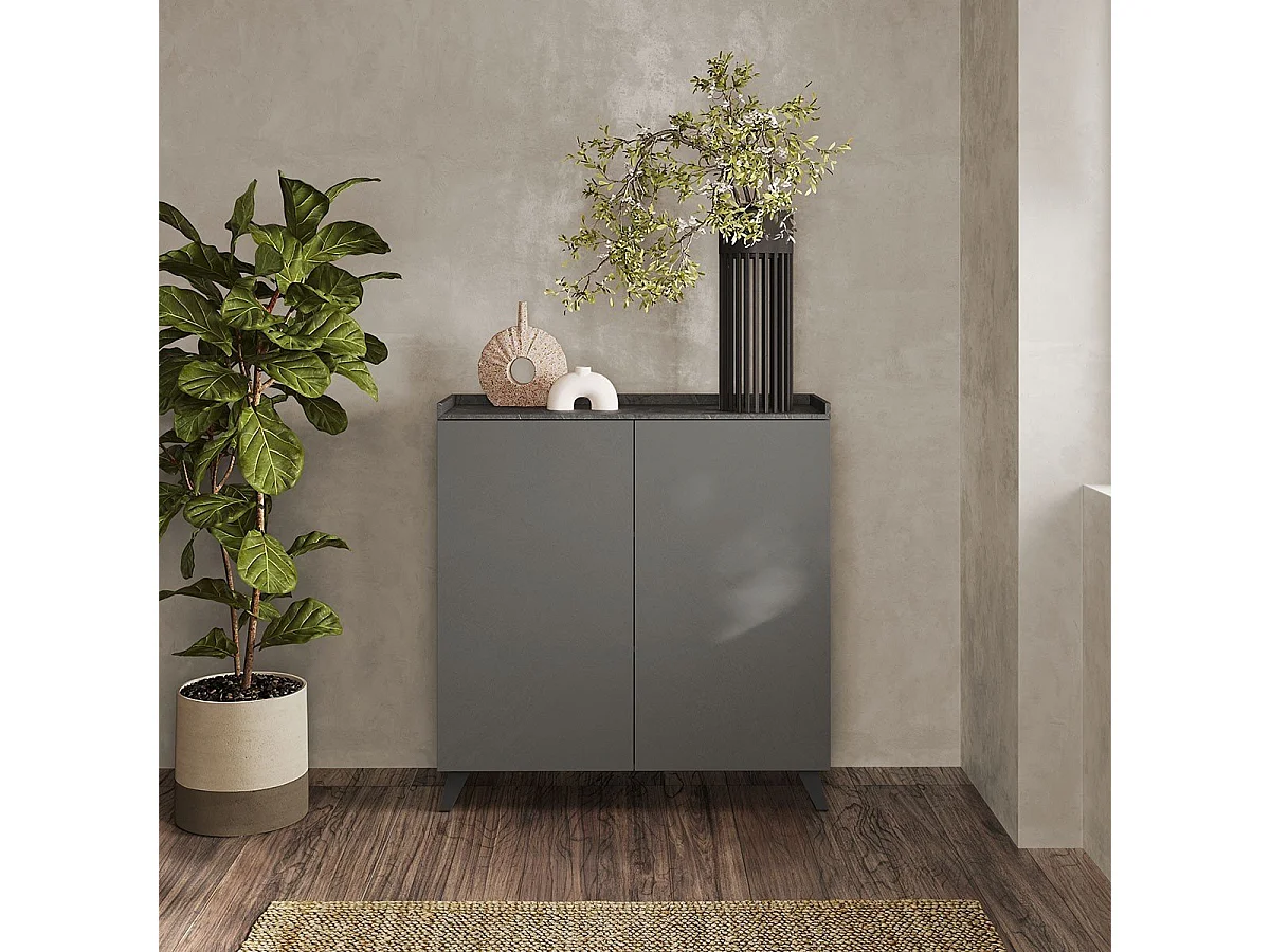 Credenza 2 ante e 2 ripiani L121 cm - TRAY