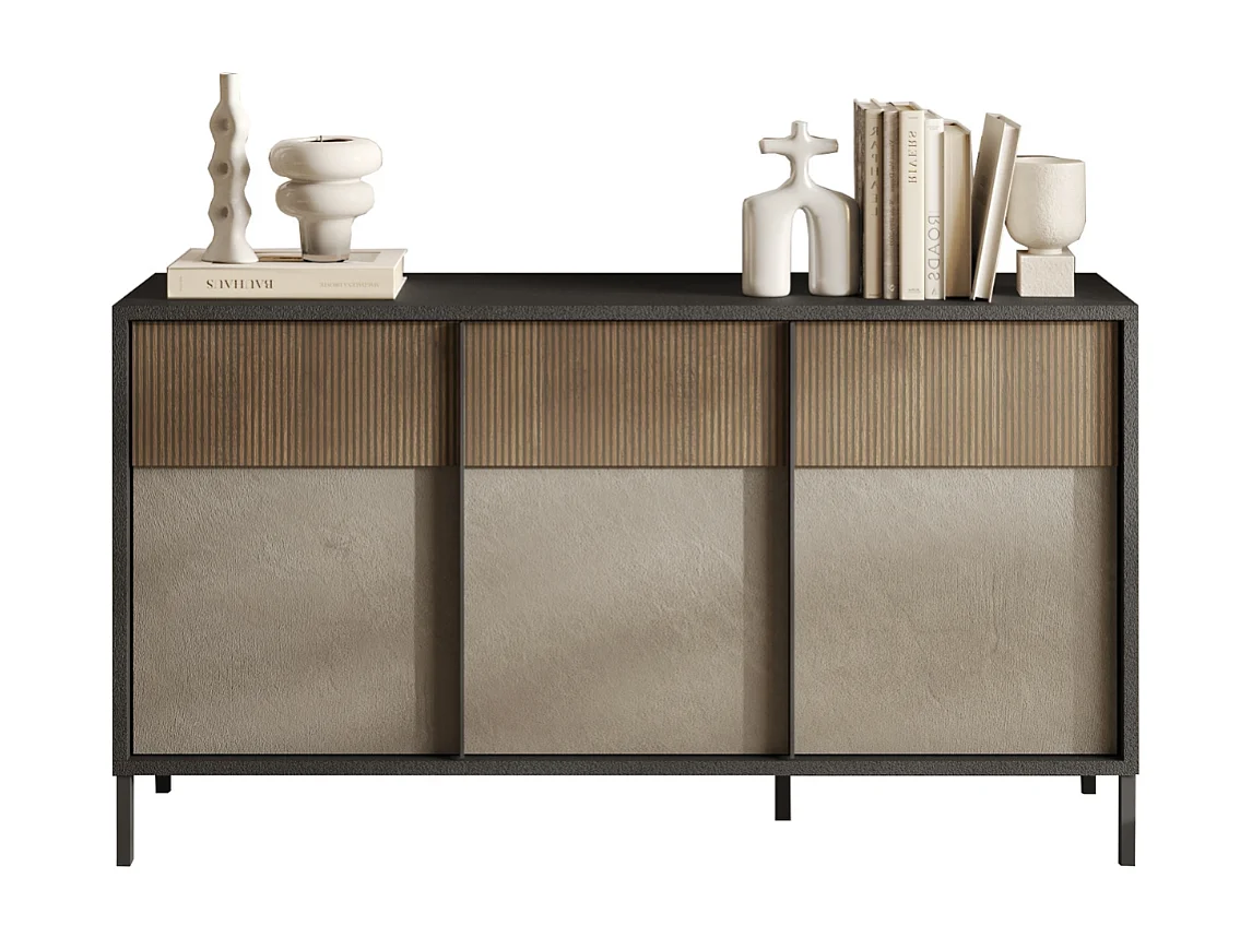 Piccola credenza 3 ante e 2 ripiani L156 cm - EVEREST