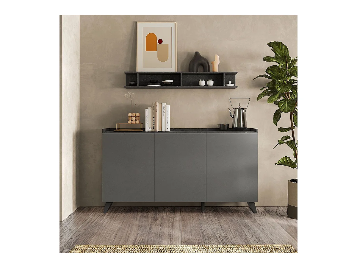 Credenza 3 ante e 2 ripiani L181 cm - TRAY