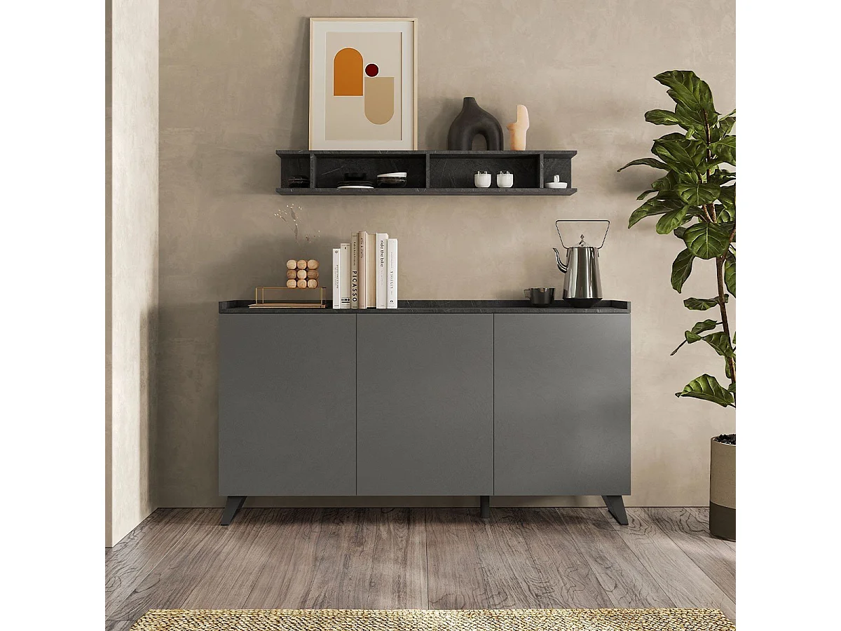 Aparador 3 puertas y 2 estantes L181 cm - TRAY