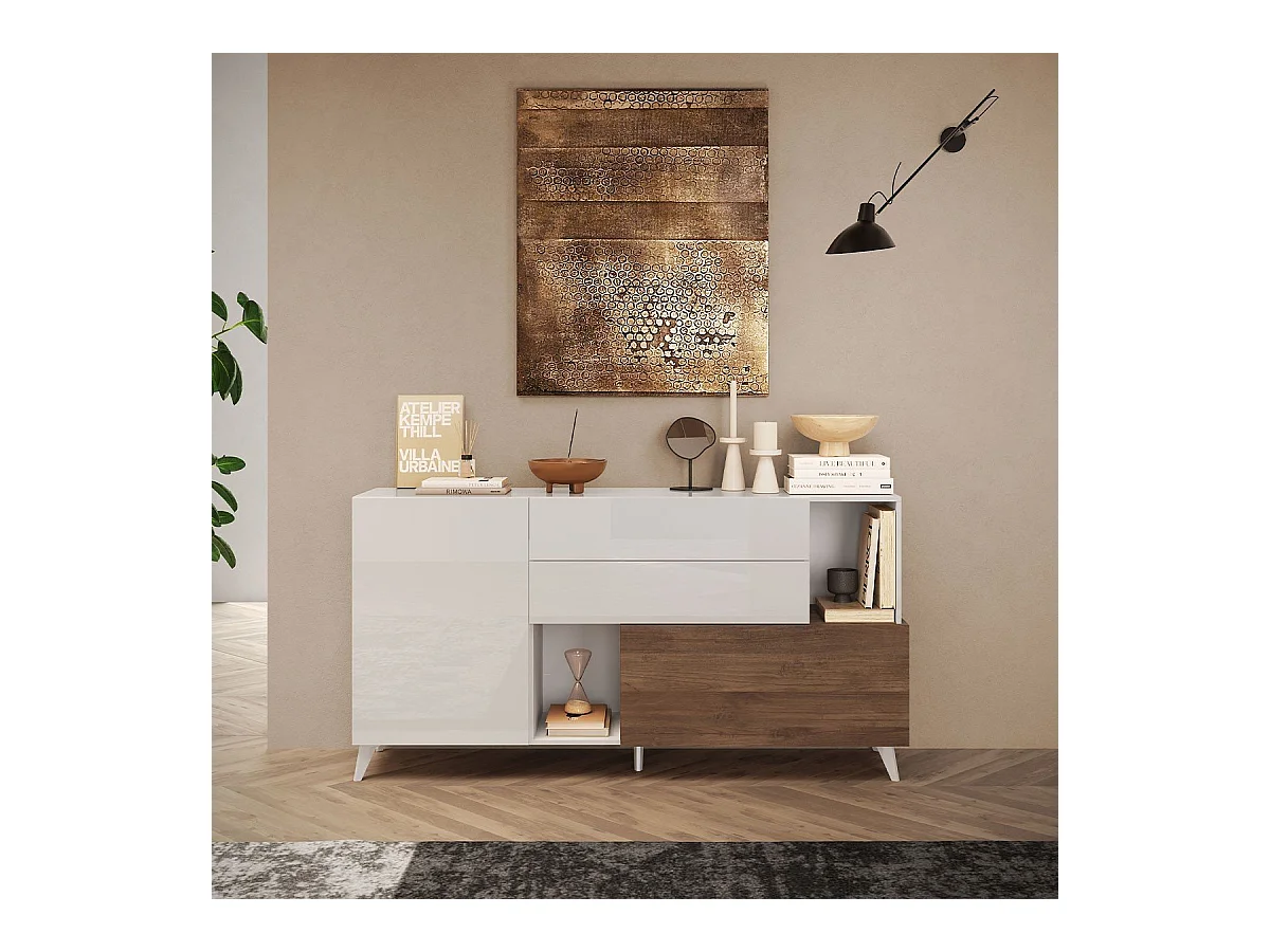 Aparador 2 puertas, 2 cajones, 2 nichos y 2 estantes L181 cm - MALA