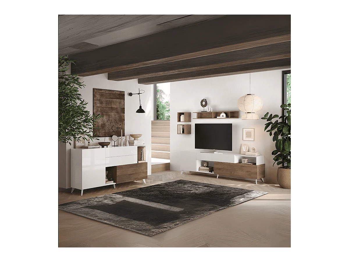 Aparador 2 puertas, 2 cajones, 2 nichos y 2 estantes L181 cm - MALA