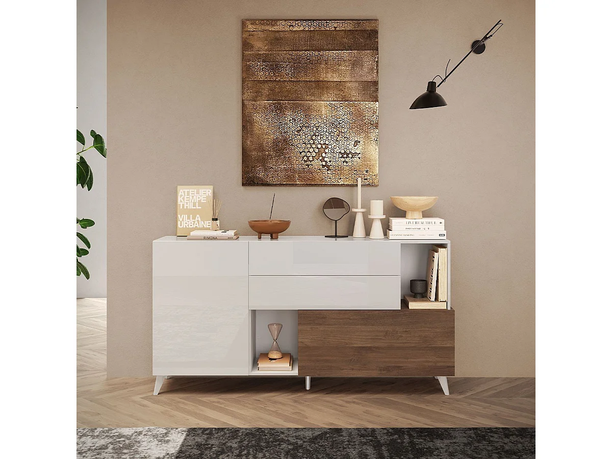 Aparador 2 puertas, 2 cajones, 2 nichos y 2 estantes L181 cm - MALA