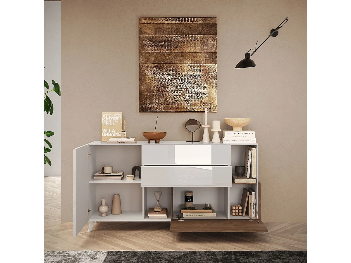 Aparador 2 puertas, 2 cajones, 2 nichos y 2 estantes L181 cm - MALA