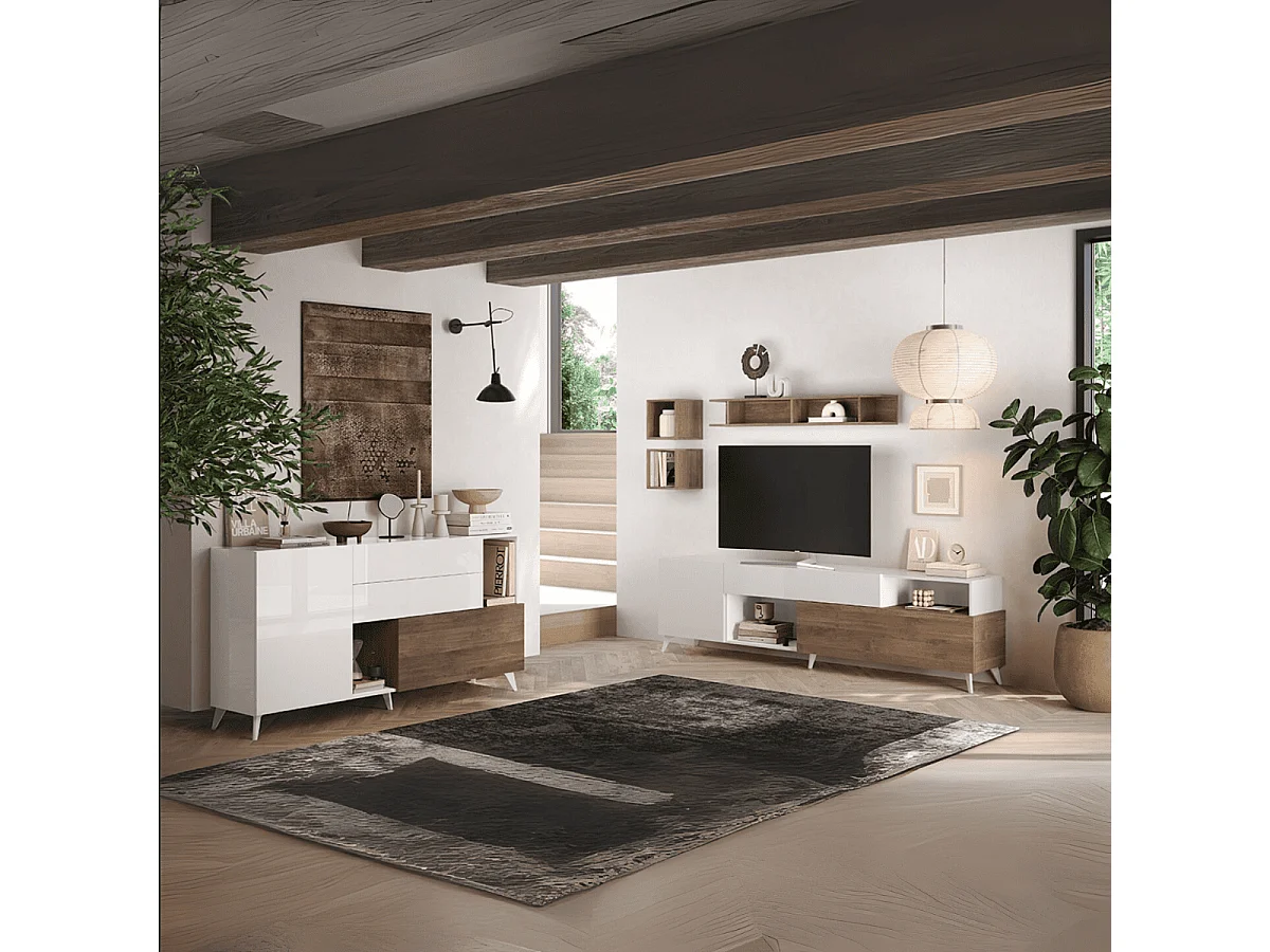 Aparador 2 puertas, 2 cajones, 2 nichos y 2 estantes L181 cm - MALA