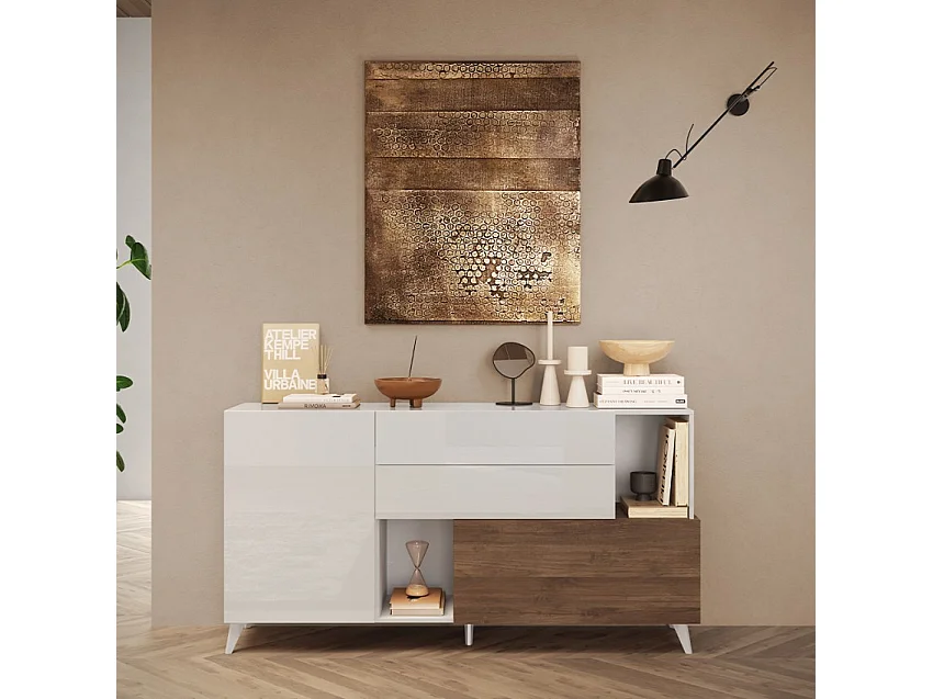 Aparador 2 puertas, 2 cajones, 2 nichos y 2 estantes L181 cm - MALA