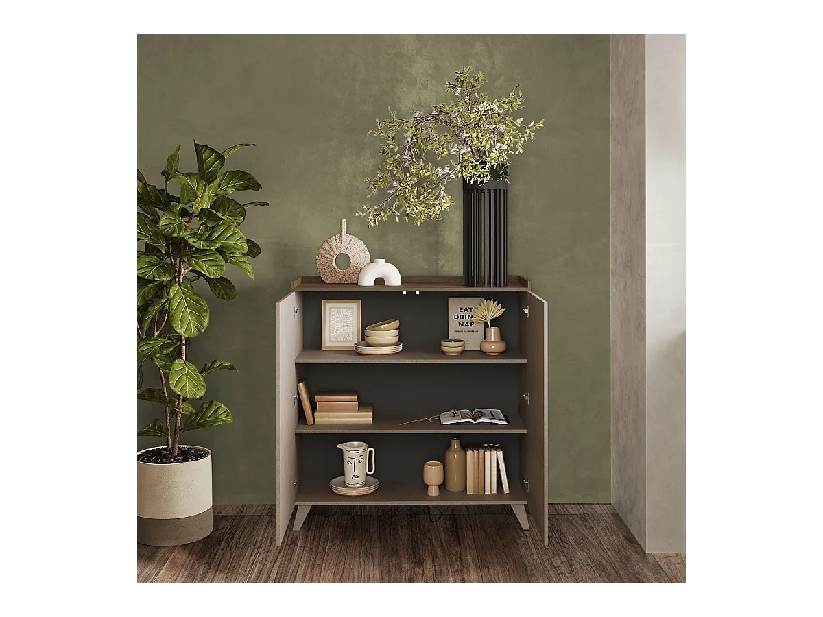 Credenza 2 ante e 2 ripiani L121 cm - TRAY