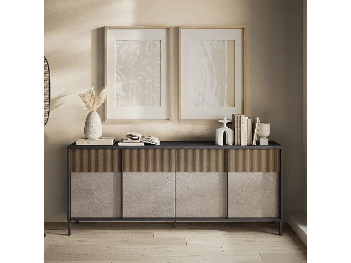 Aparador 4 puertas y 2 estantes L206 cm - EVEREST