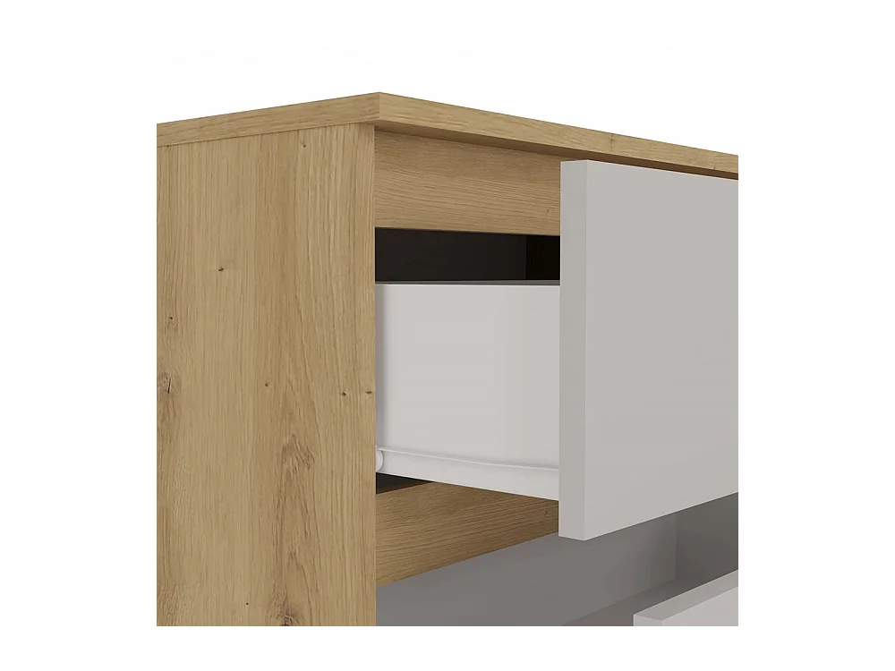 Komoda Malwa M6/120 | Dąb Artisan | 120x30x75 cm | Nowoczesna 6 Szuflad