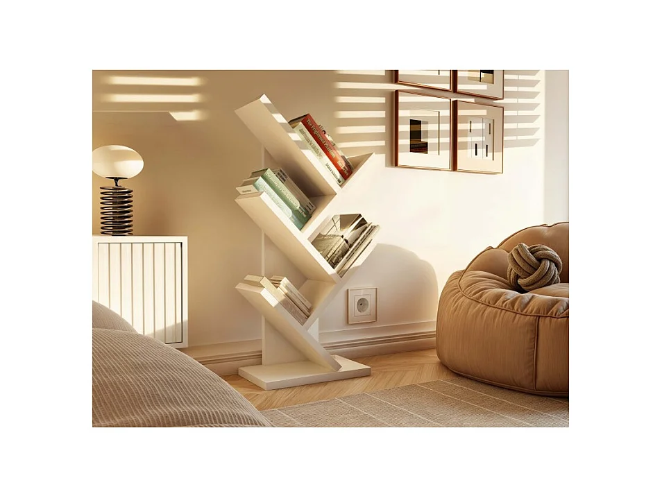 Regał Funny Mini |  Biały | 26,5x15,5x61 cm | Regał na książki