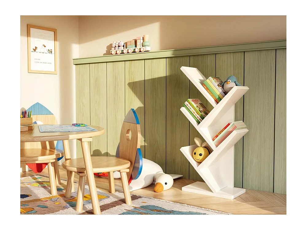 Regał Funny Mini |  Biały | 26,5x15,5x61 cm | Regał na książki