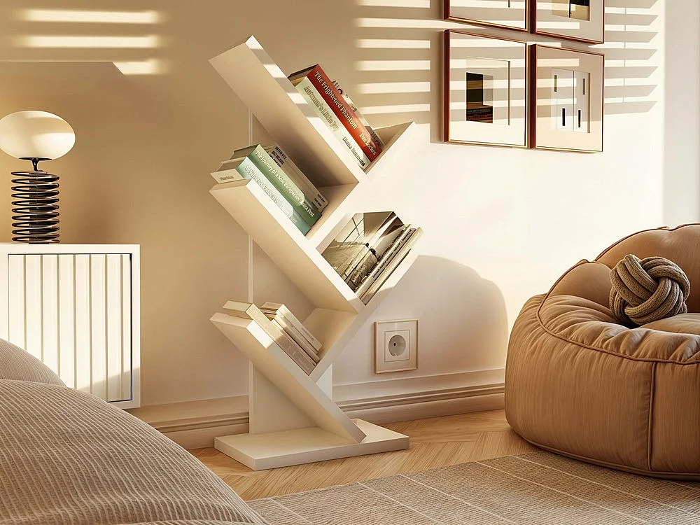 Regał Funny Mini |  Biały | 26,5x15,5x61 cm | Regał na książki