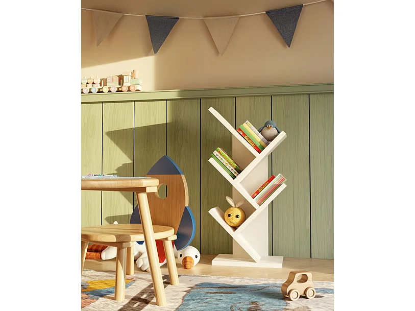 Regał Funny Mini |  Biały | 26,5x15,5x61 cm | Regał na książki