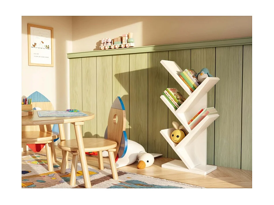 Regał Funny Mini |  Biały | 26,5x15,5x61 cm | Regał na książki