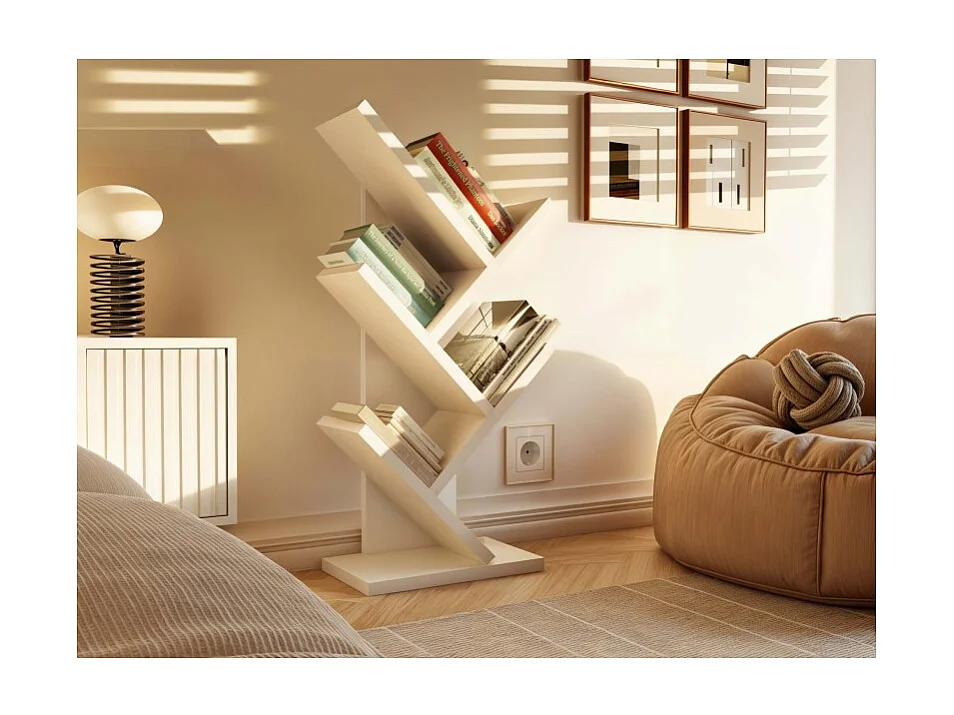 Regał Funny Mini |  Biały | 26,5x15,5x61 cm | Regał na książki