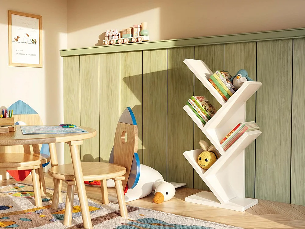 Regał Funny Mini |  Biały | 26,5x15,5x61 cm | Regał na książki