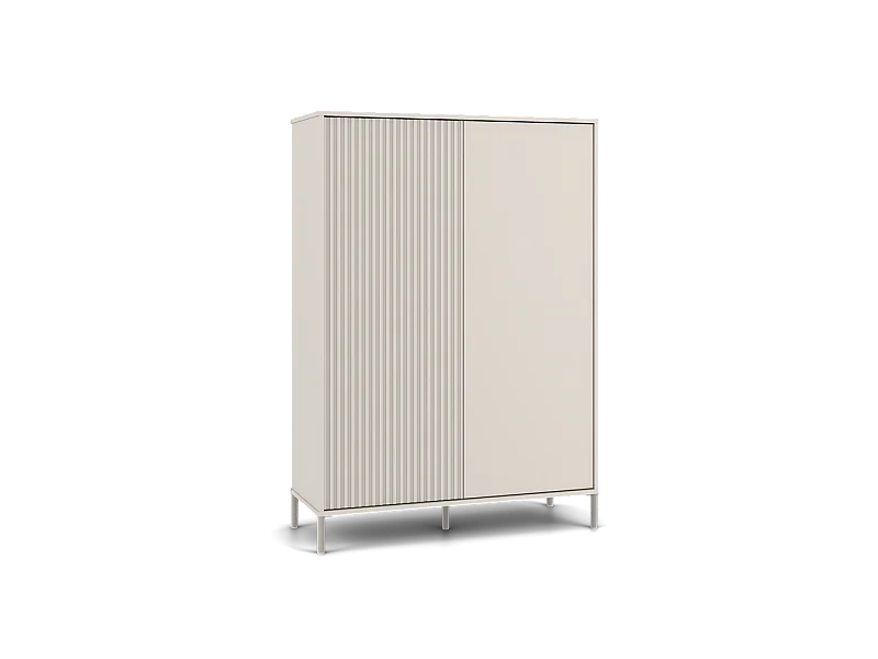 Witryna KAMARO 2DD  Slim| Kaszmir | 103.5x40x147.5 | Nowoczesna Szafka