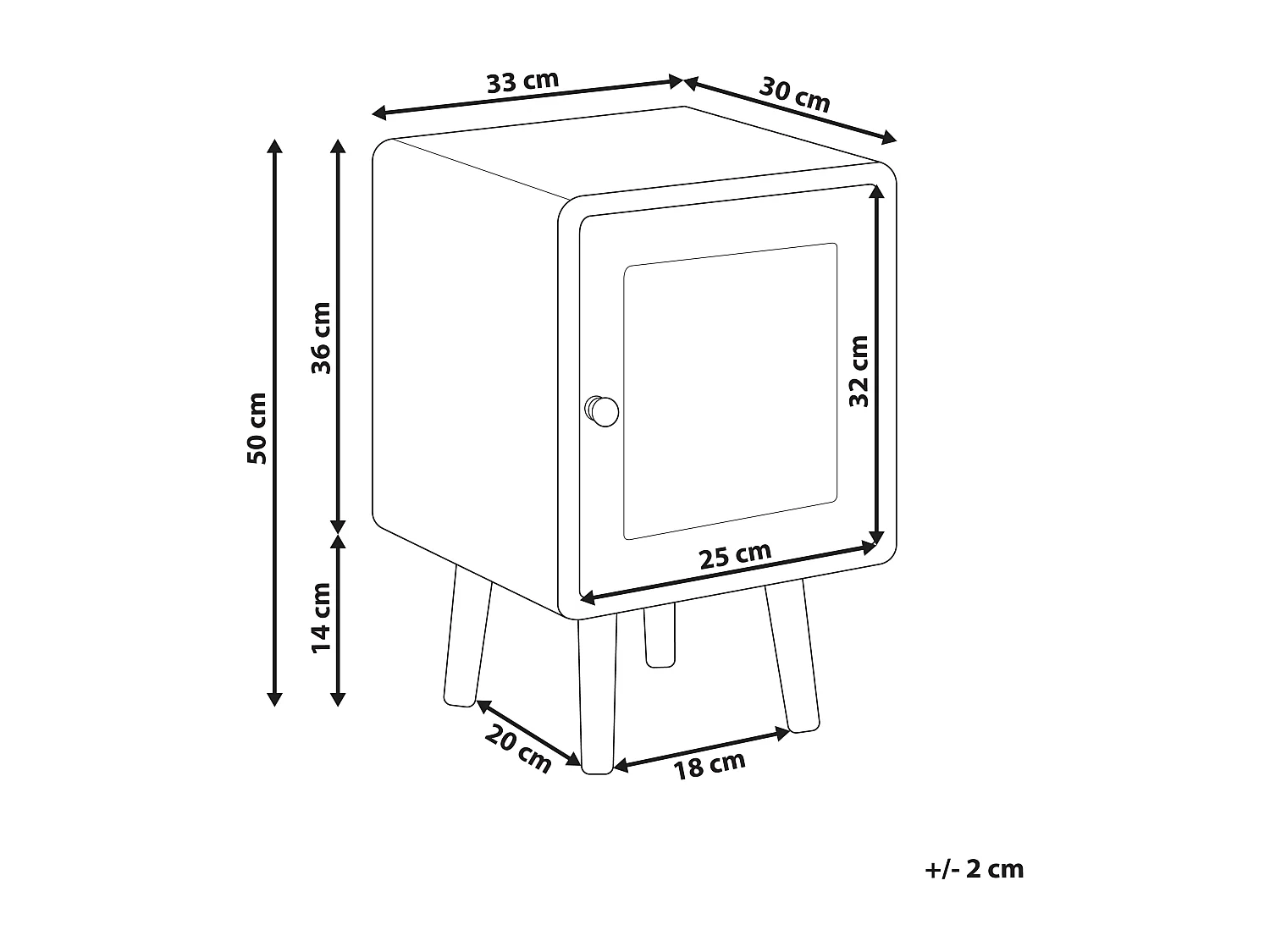 Nachttisch LEFROY Hellbraun
