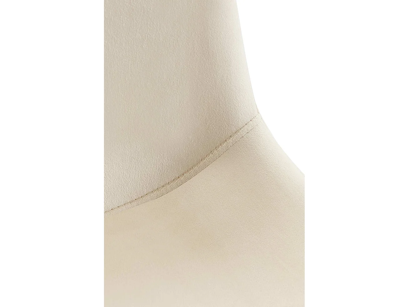 Lot de 2  chaise salle à manger - Velours - Crème - Lewes