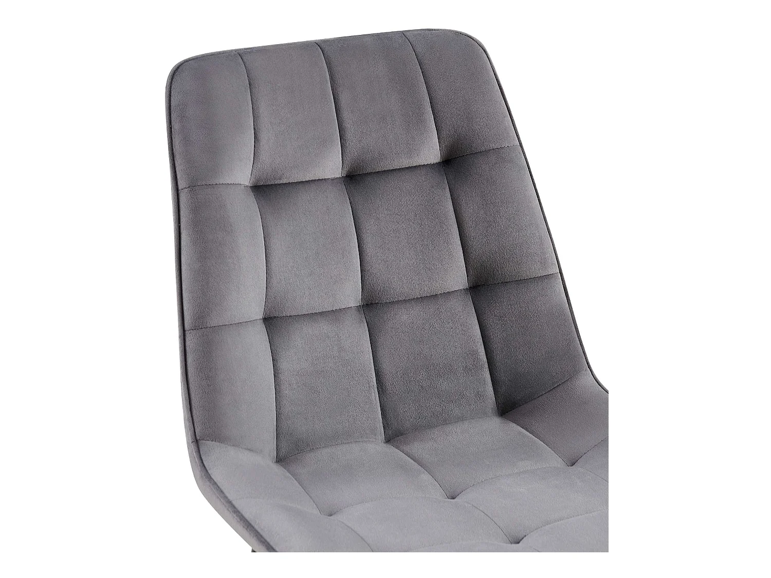 Lot de 2  chaise salle à manger - Velours - Gris foncé - Gifford