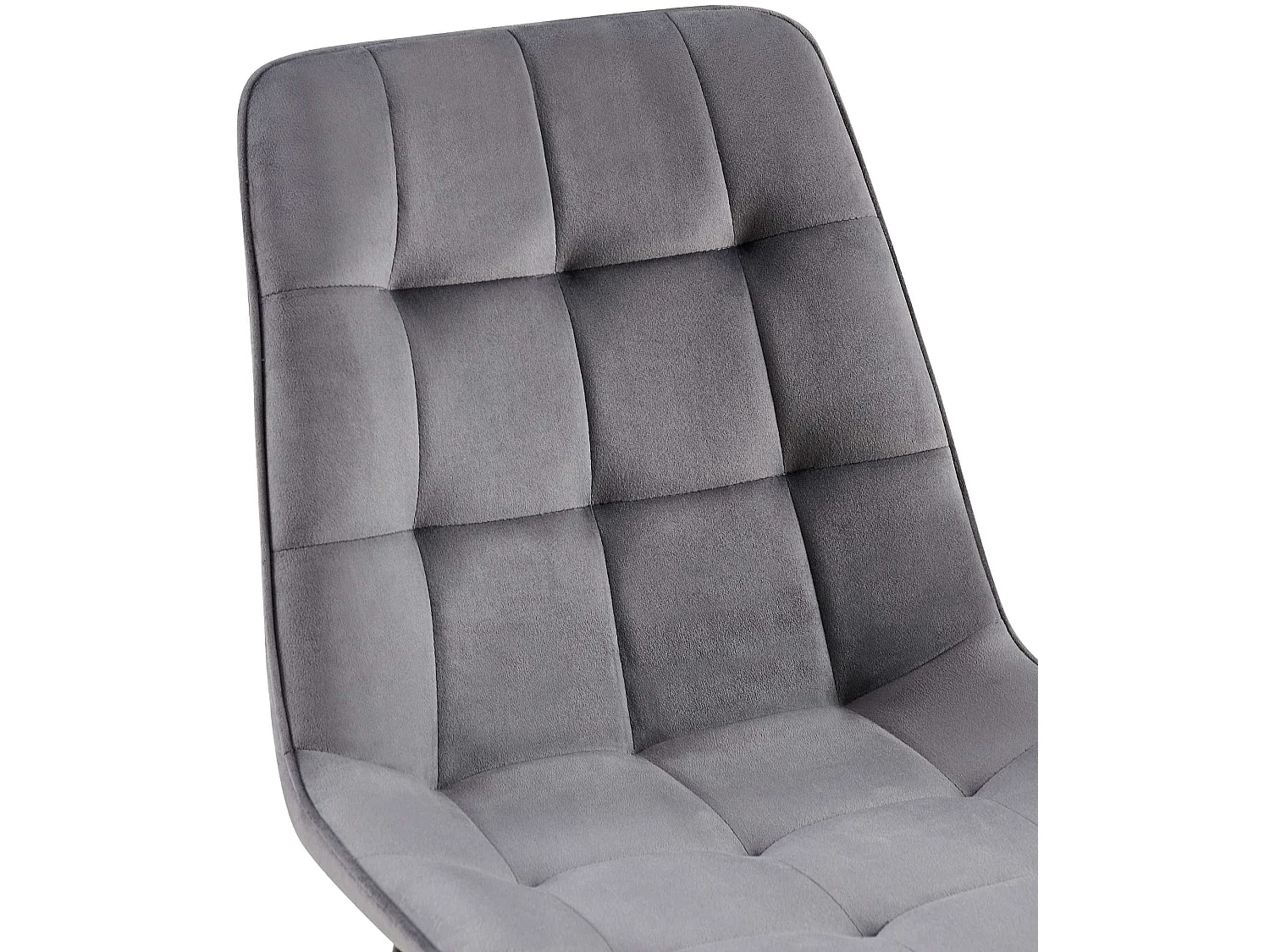 Lot de 2  chaise salle à manger - Velours - Gris foncé - Gifford