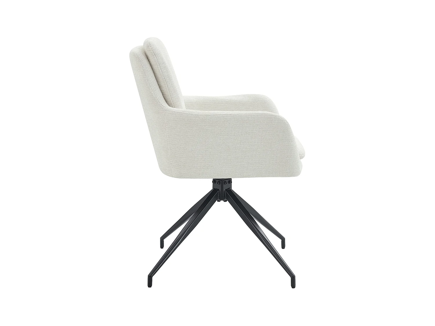 Lot de 2  chaise salle à manger - Tissu - Crème - Pickett