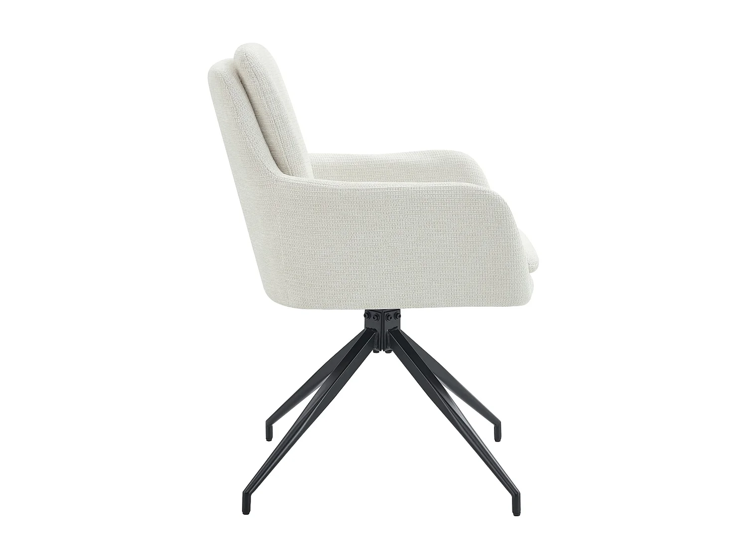 Lot de 2  chaise salle à manger - Tissu - Crème - Pickett