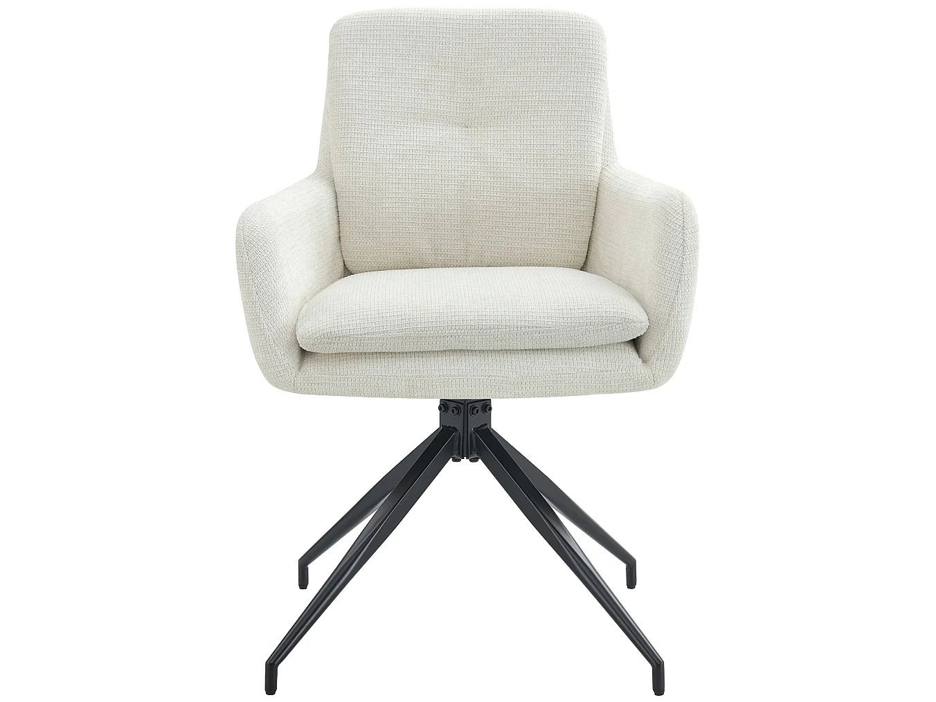 Lot de 2  chaise salle à manger - Tissu - Crème - Pickett