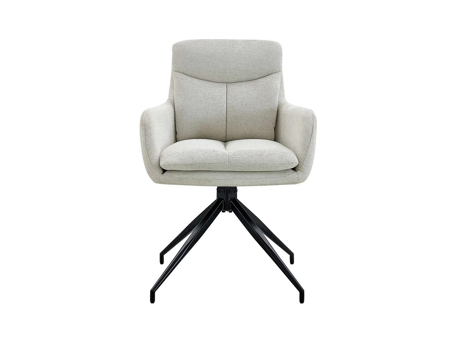 Lot de 2  chaise salle à manger - Tissu - Crème - Somers