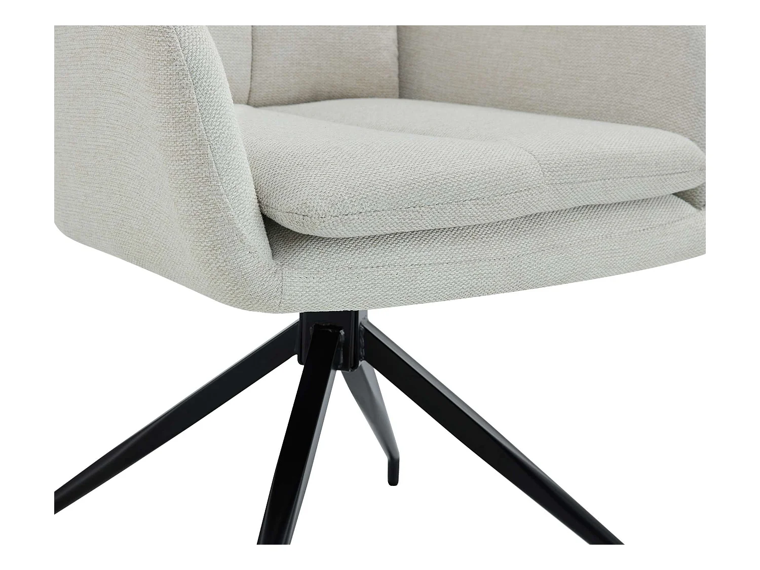 Lot de 2  chaise salle à manger - Tissu - Crème - Somers