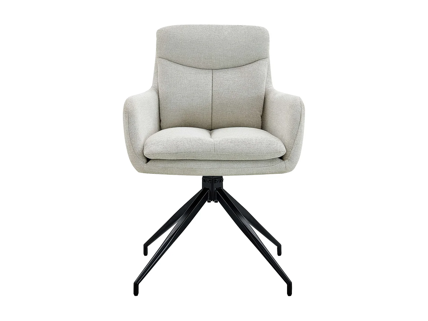 Lot de 2  chaise salle à manger - Tissu - Crème - Somers