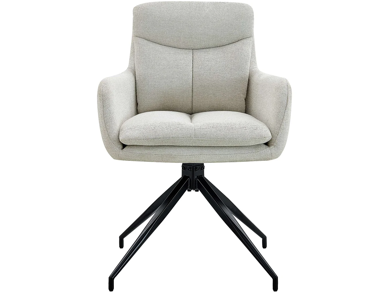 Lot de 2  chaise salle à manger - Tissu - Crème - Somers
